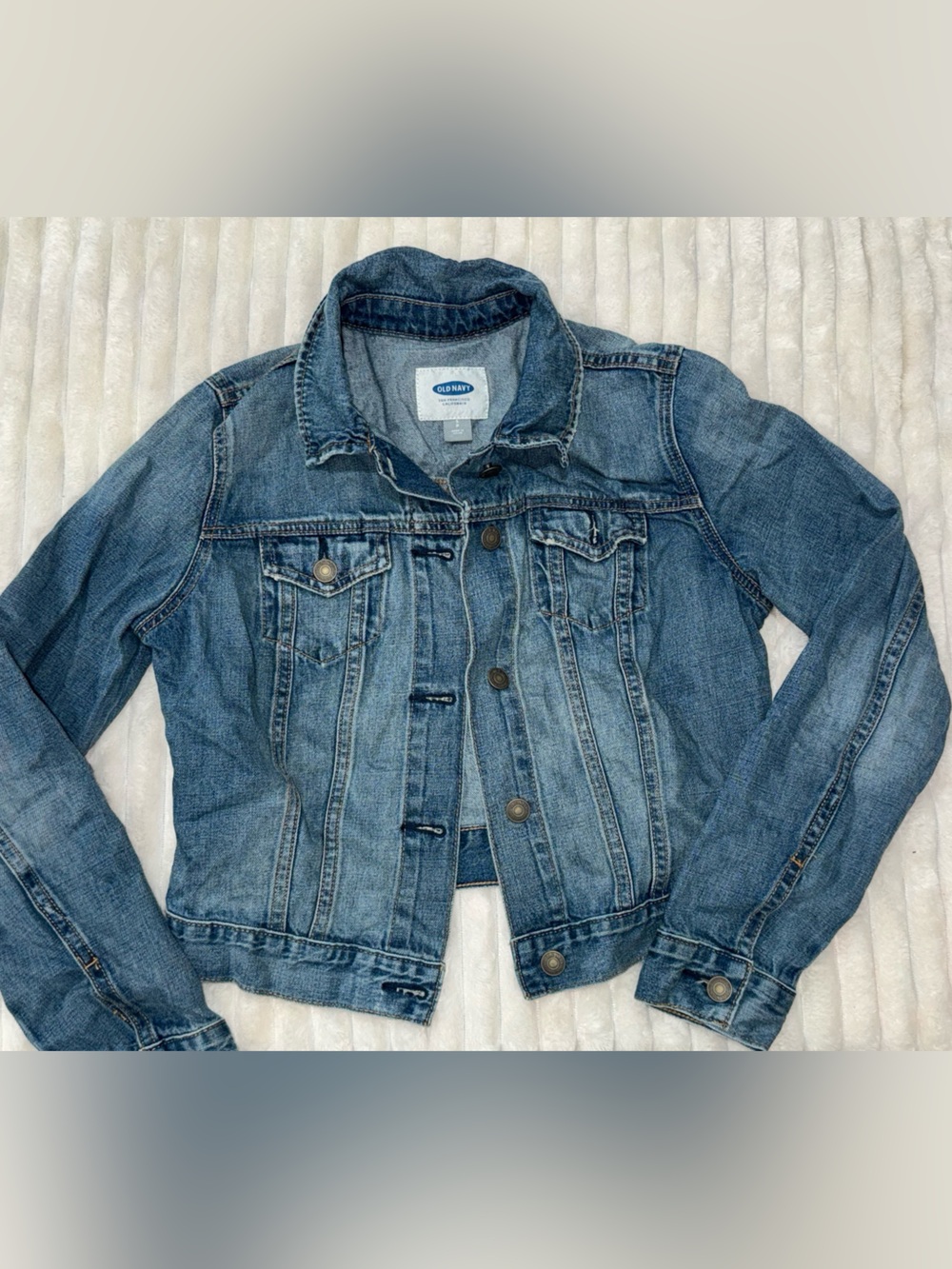 Old Navy Blue Denim Jean Jacket for Women